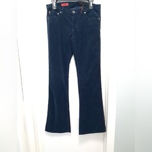 AG Adriano Goldschmied Dark Blue Corduroy Flare Jeans